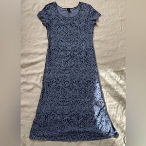 Peruvian Connection Cotton Jersey Floral Paisley Patterned Maxi Dress